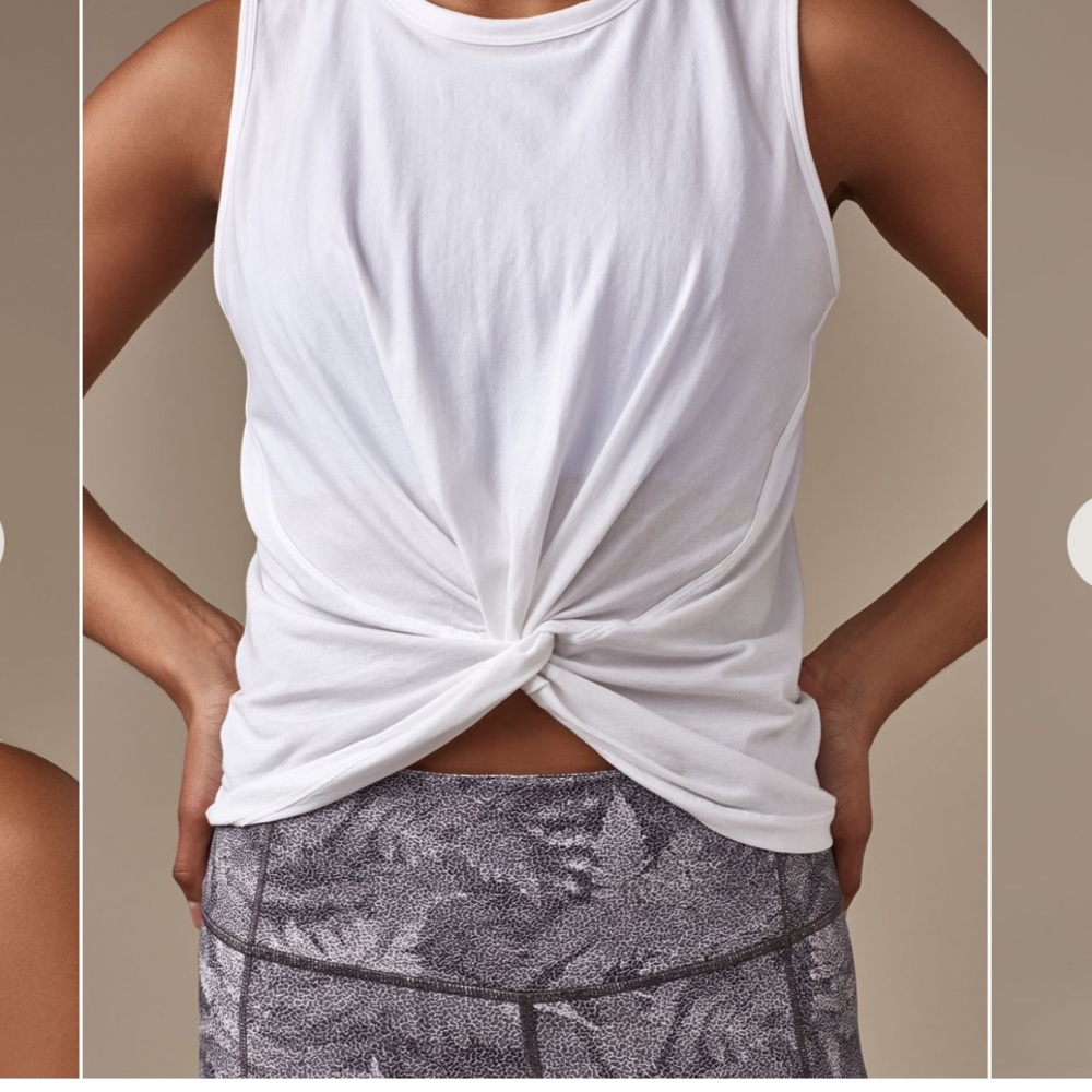 Lululemon White Crescent Tank Size 8 - Picture 3 of 10